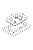 AFM tech Black Turmalin Plus 3'lü Kumandalı Cam Ankastre Set ( Fm7600b-fm2200b-fm3400b ) - 6