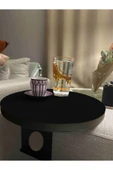 SEDAŞ LIVING UNITS Siyah Koltuk Yanı Sehpa Kola Monteli Ayarlanabilir Tepsi 34 Cm Genişlik Dekoratif Modern Tepsi - 1