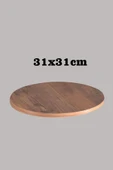 SEDAŞ LIVING UNITS Koyu Ceviz 31 X 31 Cm 2'li Suntalam Sehpa Üst Tablası Dekorasyon Sunum Tabağı - 2