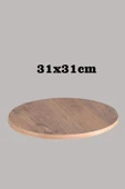 SEDAŞ LIVING UNITS Açık Ceviz 31 X 31 Cm 4'lü Suntalam Sehpa Üst Tablası Dekorasyon Sunum Tabağı - 4