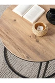 SEDAŞ LIVING UNITS Salon Orta Sehpa Açık Ceviz Suntalam (SİYAH) Metal Ayak Orta Sehpa thumbnail 2