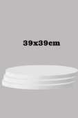 SEDAŞ LIVING UNITS BEYAZ 39 X 39 CM 4'LÜ SUNTALAM SEHPA ÜST TABLASI DEKORASYON SUNUM TABAĞI - 2