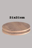 SEDAŞ LIVING UNITS Açık Ceviz 31 X 31 Cm 4'lü Suntalam Sehpa Üst Tablası Dekorasyon Sunum Tabağı - 3