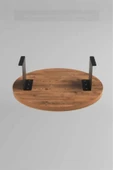 SEDAŞ LIVING UNITS 39 Cm Koyu Ceviz Ahşap Koltuk Yanı Sehpa Ayarlanabilir Tepsi 39cm Genişlik Dekoratif Modern Tepsi - 2
