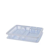 Omnipazar SY-5514 Plastik Tek Katlı Elite Bulaşık Kurutmalık Tabaklık Beyaz - 1