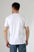 Erkek İki Renk Parçalı Bisiklet Yaka T-Shirt - Pamuklu Tişört - 7