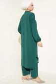 Yaka İncili Uzun Tunik İkili Takım Zümrüt thumbnail 3