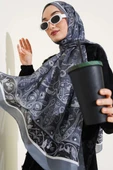 Elegant Motif Soft Şal Füme - 1