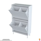 Modilayn İLKİM Modern Çamaşır Ünitesi, 85x138x32,5 cm Gizli 4 Göz Minimalist Akıllı Sepetli Dolap thumbnail 6