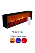 SEDAŞ LIVING UNITS Tv Ünitesi Şömineli Kahve Gold Ayak Bluetooth Ve Hoparlörlü Mavi ,kırmızı ,turuncu Kumandalı 180 Cm - 3