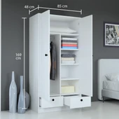 Atina Gardırop Beyaz - 3