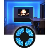 5metre 240 LED/m şerit Led Mavi hortum kendinden yapışkanlı güçlü yüksek performans SMD2835 12V DC IP20 - 1