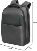 Samsonite 14.1 inç Qibyte Notebook Sırt Çantası, 14.1" Antrasit - 5
