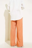 Bel Lastikli İpli Palazzo Pantolon Oranj thumbnail 3