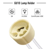 25 Adet GU10 duy 2A LED halojen lamba duyu 0,75 mm² silikon tel seramik duy bağlantı duyları 300 W enerji sınıfı A - 7