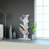 Selvi Çapraz Kitaplık Beyaz-Beyaz - 2