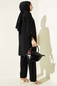 Kol Katlama Detaylı Tunik İkili Takım Siyah thumbnail 3