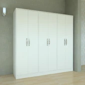 6 Kapaklı Side Gardrop Beyaz - 2