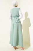 Yelekli Kemerli Etekli Basic İkili Takım Mint thumbnail 3