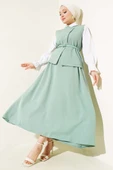 Yelekli Kemerli Etekli Basic İkili Takım Mint thumbnail 1