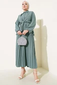 Bel Lastikli Bağlamalı Pilise Etekli Takım Mint thumbnail 1