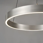 Apliqa Late Gri 60'lık Yuvarlak 41 Watt Modern Sarkıt Salon Led Avize thumbnail 5