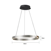 Apliqa Late Gri 60'lık Yuvarlak 41 Watt Modern Sarkıt Salon Led Avize thumbnail 3