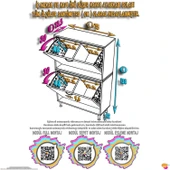 Modilayn İLKİM Modern Çamaşır Ünitesi, 75x138x32,5 cm Gizli 4 Göz Minimalist Akıllı Sepetli Dolap thumbnail 4