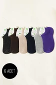 Bayan 6lı Bambu Sneakers Çorap Asorti 2 - 1