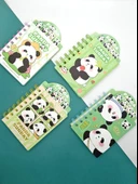 Sevimli Panda Ayraçlı Mini Not Defteri (9x14,5 cm) - Komik Pandalar - 3