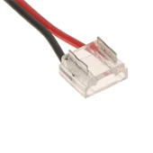 1 adet şeffaf tek taraflı elektrik kablo şerit Led COB konnektörleri kapak konnektör 2pin 8mm LED ışıklar lehimsiz bağlantı - 2