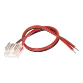 1 adet şeffaf tek taraflı elektrik kablo şerit Led COB konnektörleri kapak konnektör 2pin 8mm LED ışıklar lehimsiz bağlantı - 1