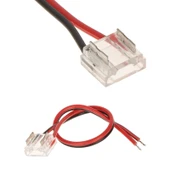 1 adet şeffaf tek taraflı elektrik kablo şerit Led COB konnektörleri kapak konnektör 2pin 8mm LED ışıklar lehimsiz bağlantı - 4