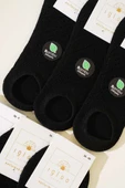 Bayan 6lı Bambu File Sneakers Çorap Siyah - 2