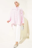 Göğüs Taş Sıralı Gömlek Pembe thumbnail 2