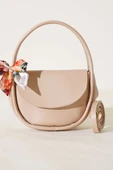 Fularlı Oval Kesim Çanta Bej - 2