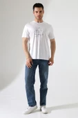 Bisiklet Yaka Kısa Kol, Baskılı T-shirt - 9