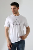 Bisiklet Yaka Kısa Kol, Baskılı T-shirt - 6