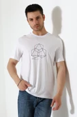 Bisiklet Yaka Kısa Kol, Baskılı T-shirt - 12