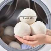 Kurutma makinesi yardımcıları 3 lü Yün Kurutma Topları Yüksek Kalite Doğal tüy toplayıcı thumbnail 2