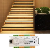 Akıllı Merdiven Aydınlatması lamba PIR hareket sensör STEP-1002 basamak adım kontrol 12V-24V Kontrol Sistemi SMD COB tek renkli LED şerit cihaz - 5