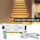 Akıllı Merdiven Aydınlatması lamba PIR hareket sensör STEP-1002 basamak adım kontrol 12V-24V Kontrol Sistemi SMD COB tek renkli LED şerit cihaz - 7