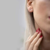 Gümüş Zincirli Küpe thumbnail 2