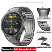 Huawei Watch GT 5 Pro 46mm Kordon Baklalı Metal Kordon Titanyum Saate Orjinal 1e-1 Uyum+Kısıltma Apratı thumbnail 7