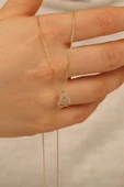 Kalp Altın Kolye Zk0237 thumbnail 6