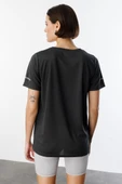 Kadın Nem Emici Hızlı Kuruma Atletik Teknik Performans Spor T-shirt DRIFIT-KISAKOL - 12