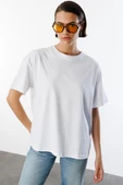 Kadın %100 Organik Pamuklu Kalın Dokulu Oversize Fit Yuvarlak Yakalı T-shirt KADIN-OVERSIZE-T-SHIRT - 1