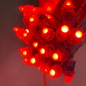 LED piksel ışık dış mekan ışık IP66 DC 12V 12mm kırmızı renkli noel yılbaşı dekoratif aydınlatma su geçirmez reklam tabela perde led - 3