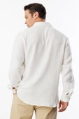 Oversize Basic Erkek Müslin Gömlek ERKEK-MÜSLİN-GÖMLEK - 4