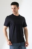Sıfır Yaka Baskılı Erkek T-shirt - 10